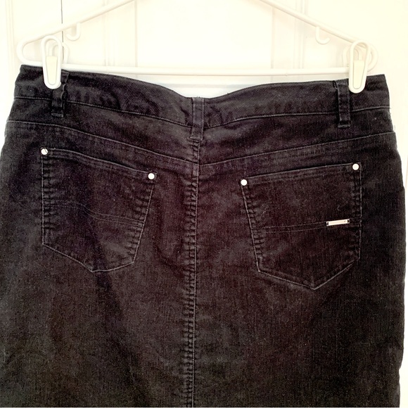 COTTON GINNY Black Corduroy Skirt Women’s Size 13 - Picture 4 of 5